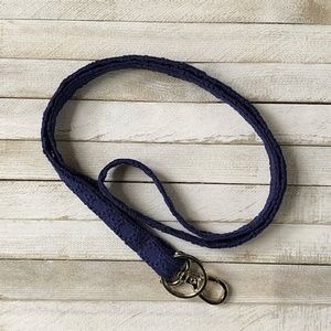 Navy Blue Eyelet Lanyard